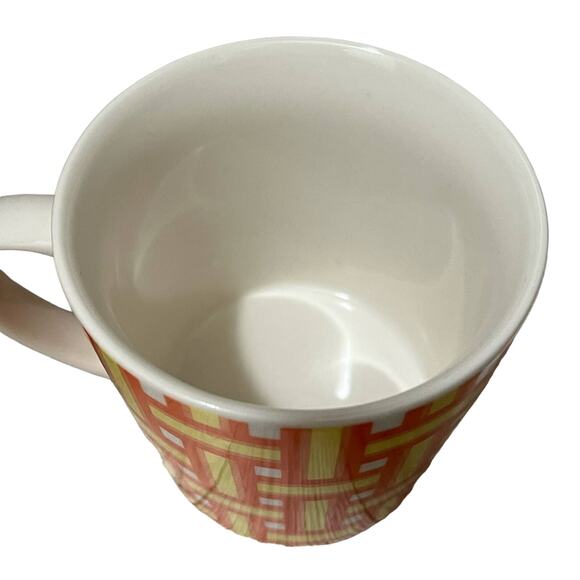 Starbucks Orange Yellow Lawn Beach Chair Retro Weave 16oz Coffee Mug 2006 - Picture 3 of 6